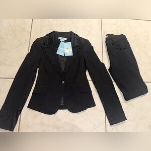 Guess Black Studded Blazer and pants set